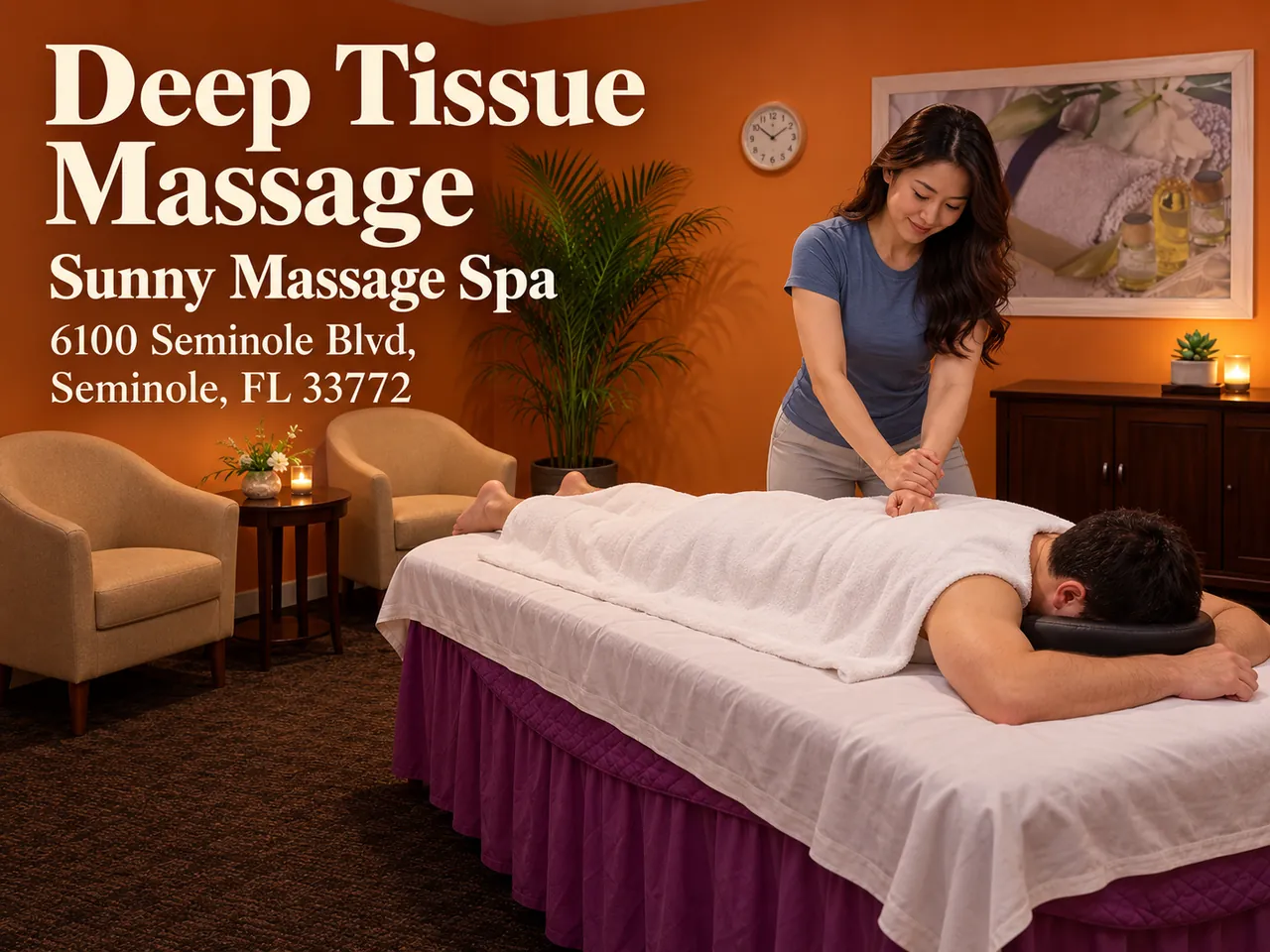 Deep Tissue Massage in Seminole, FL at Sunny Massage Spa