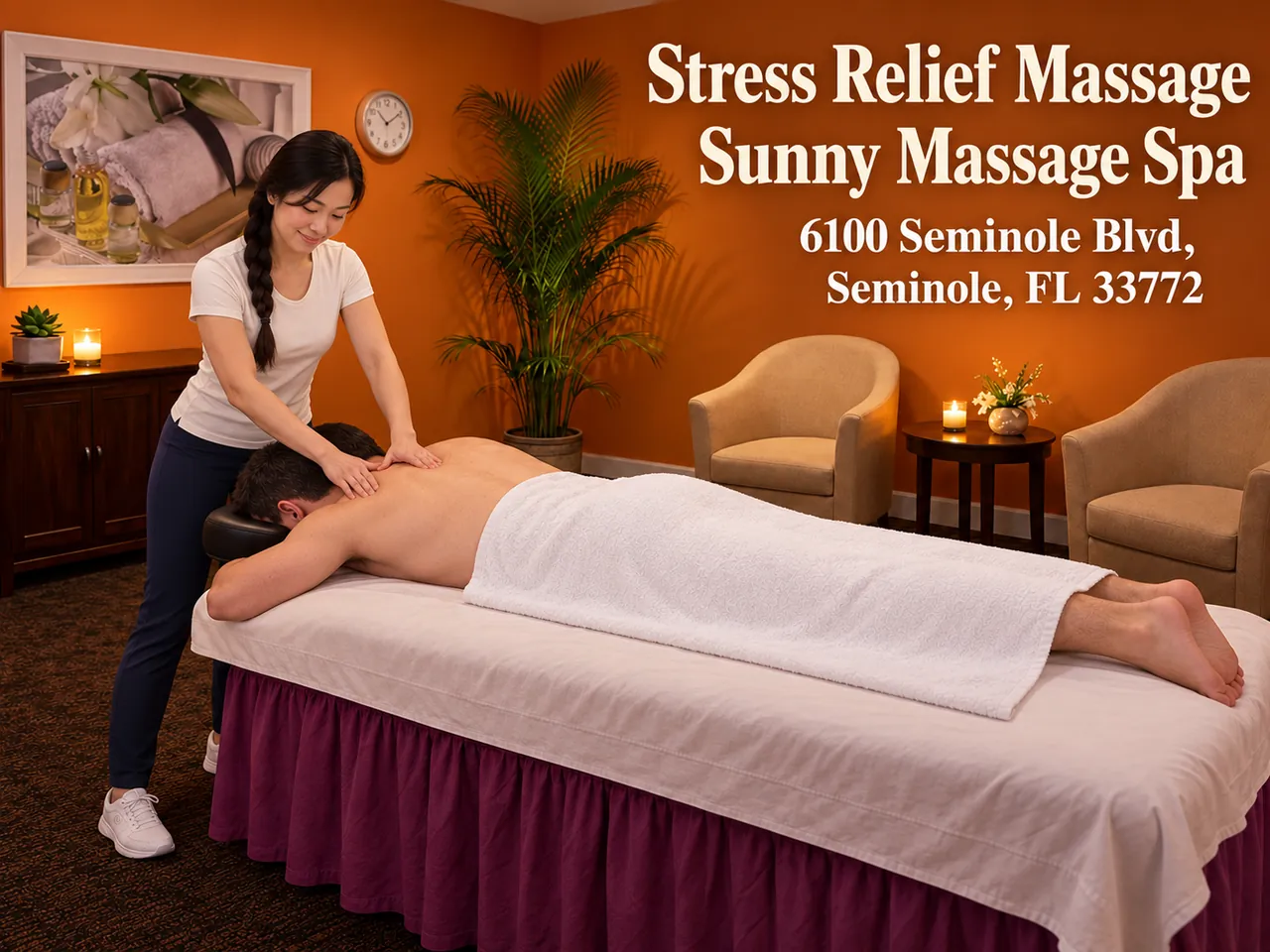 Stress Relief Massage in Seminole, FL at Sunny Massage Spa