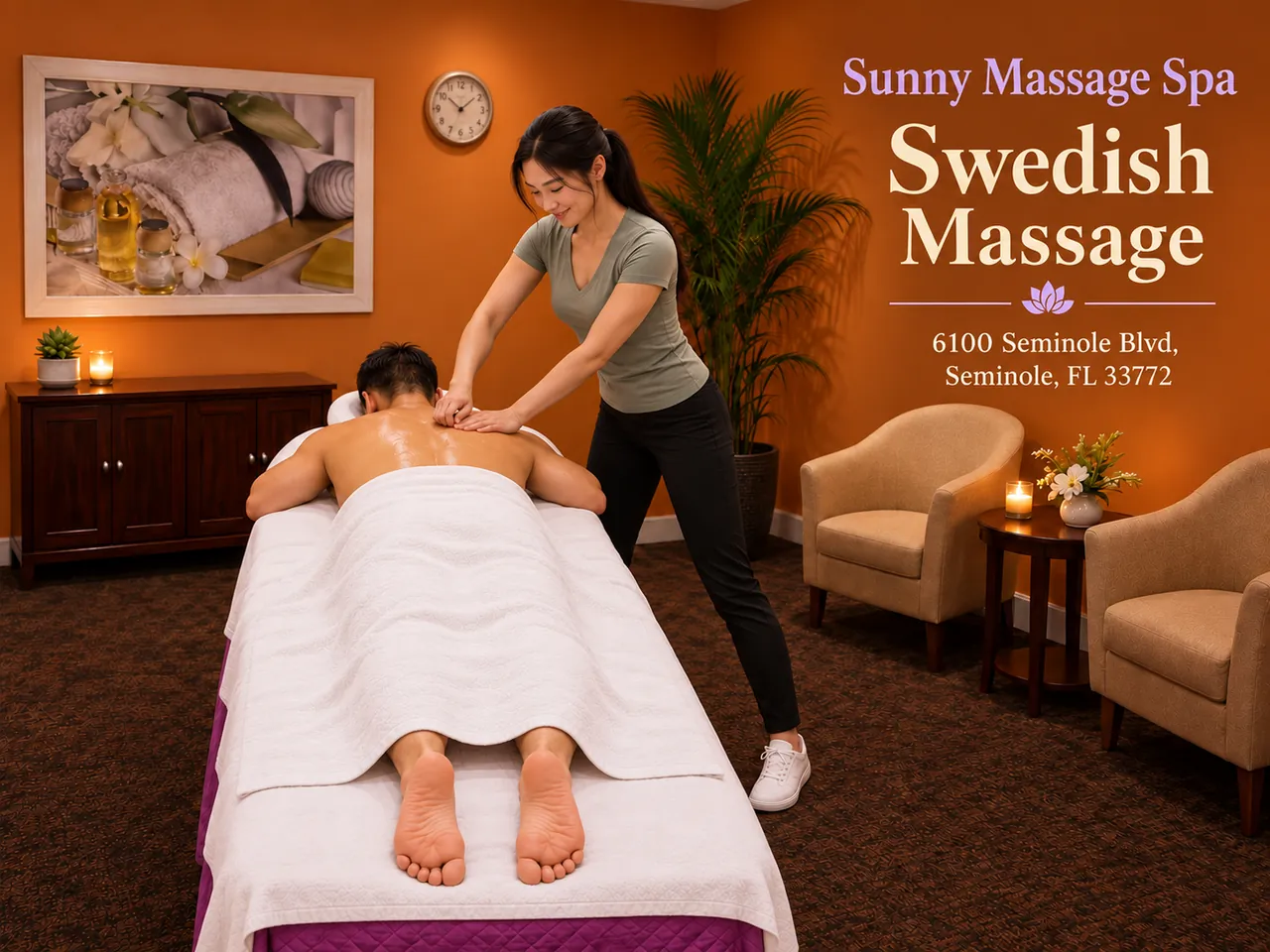 Swedish Massage in Seminole, FL at Sunny Massage Spa